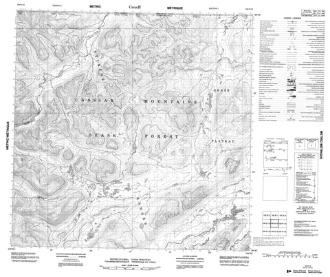 104O16 No Title Canadian topographic map, 1:50,000 scale