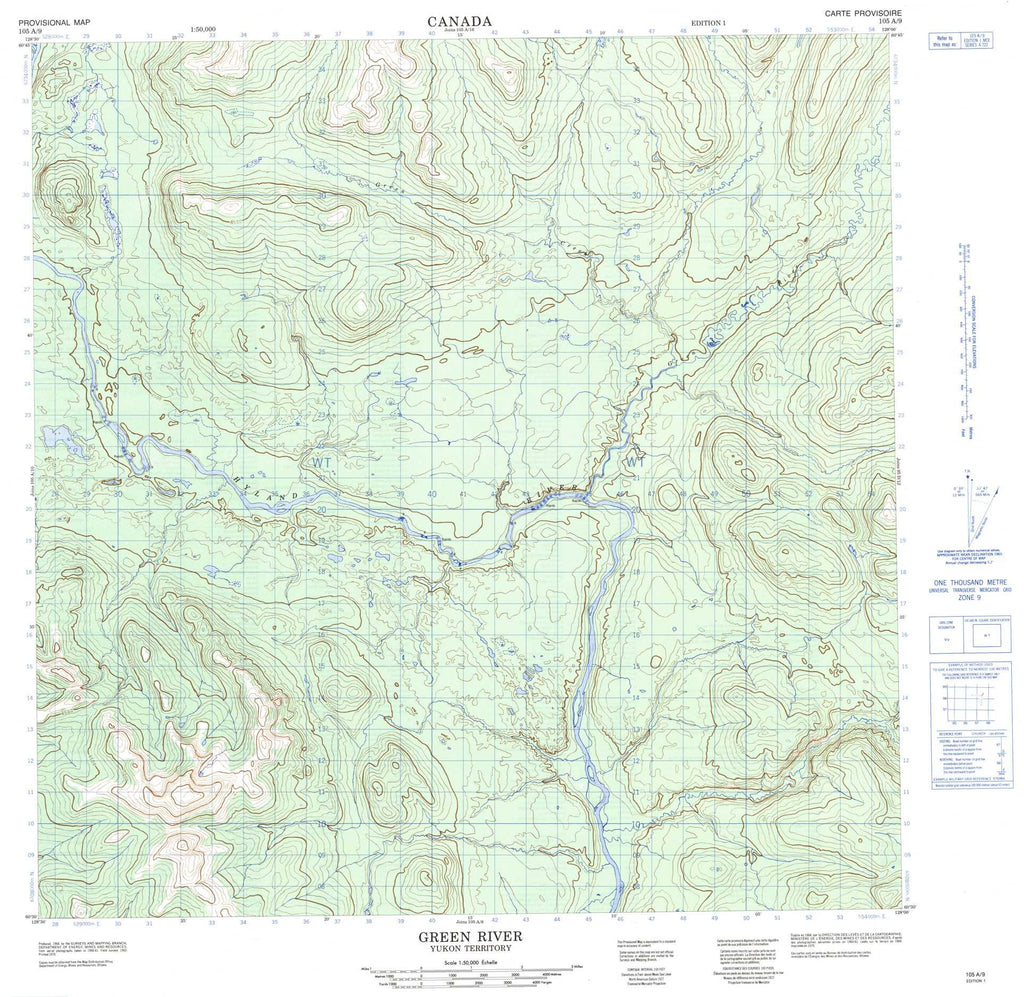 Buy Green River Topo Map 105a09 Yellowmaps Map Store 0735
