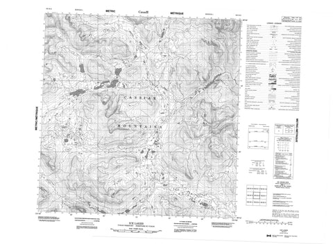 105B06 Ice Lakes Canadian topographic map, 1:50,000 scale