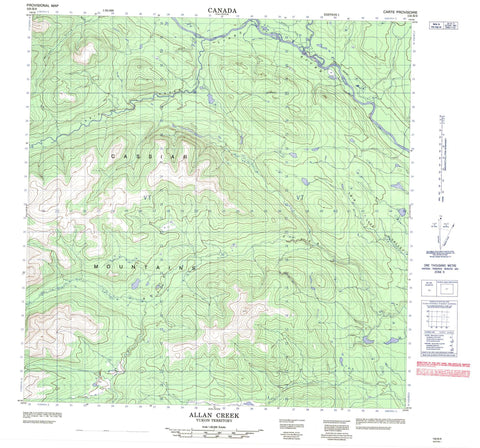 105B09 Allan Creek Canadian topographic map, 1:50,000 scale