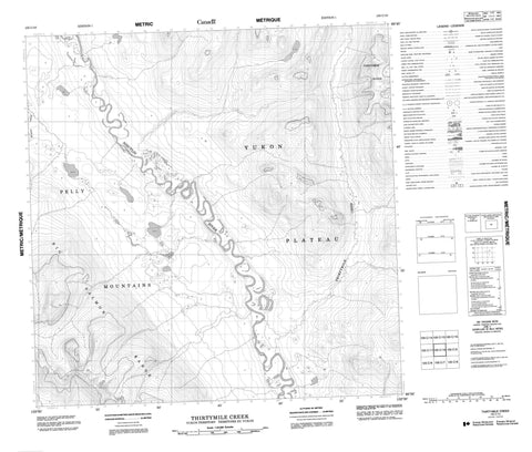 105C10 Thirtymile Creek Canadian topographic map, 1:50,000 scale