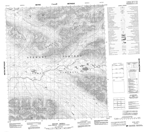 105N15 Mount Ortell Canadian topographic map, 1:50,000 scale