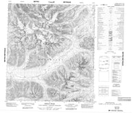 105O08 Keele Peak Canadian topographic map, 1:50,000 scale