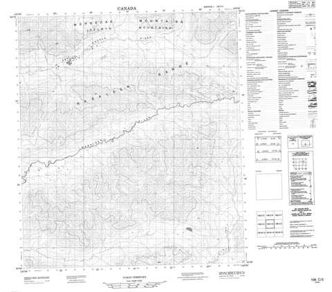 106C03 No Title Canadian topographic map, 1:50,000 scale