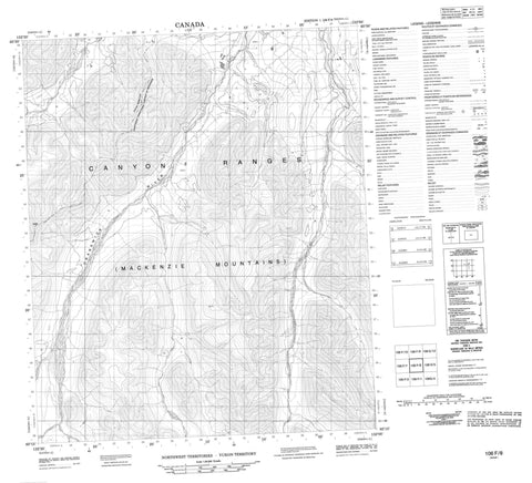 106F08 No Title Canadian topographic map, 1:50,000 scale