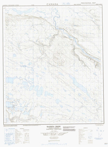106H08 Rankin Creek Canadian topographic map, 1:50,000 scale