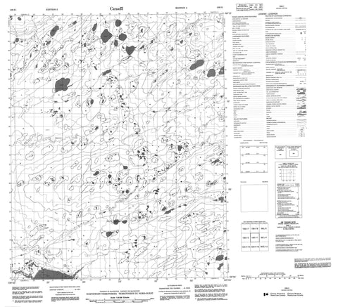 106I01 No Title Canadian topographic map, 1:50,000 scale