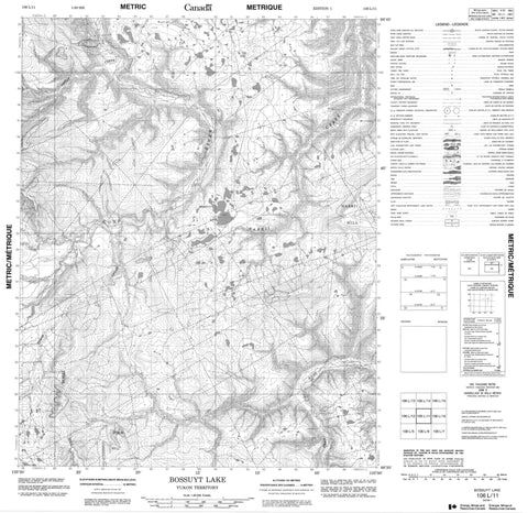 106L11 Bossuyt Lake Canadian topographic map, 1:50,000 scale