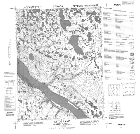 106N06 Attoe Lake Canadian topographic map, 1:50,000 scale