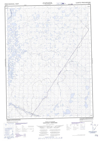 106N13 No Title Canadian topographic map, 1:50,000 scale