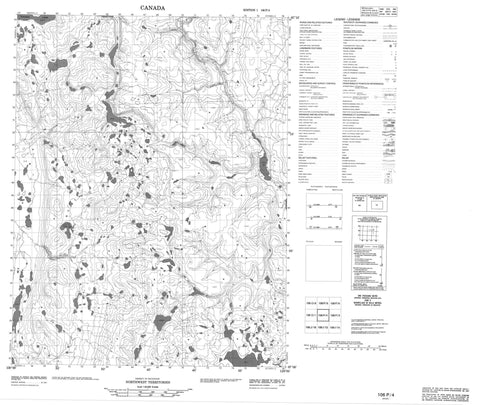 106P04 No Title Canadian topographic map, 1:50,000 scale