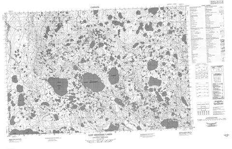 107B01 Lost Reindeer Lakes Canadian topographic map, 1:50,000 scale