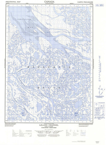 107B12E Leland Channel Canadian topographic map, 1:50,000 scale