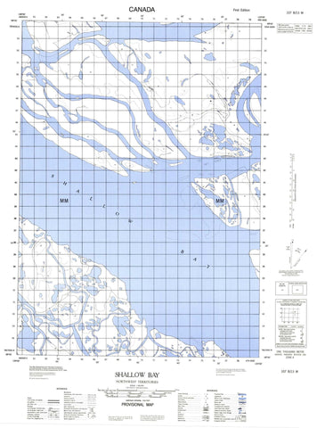 107B13W Shallow Bay Canadian topographic map, 1:50,000 scale