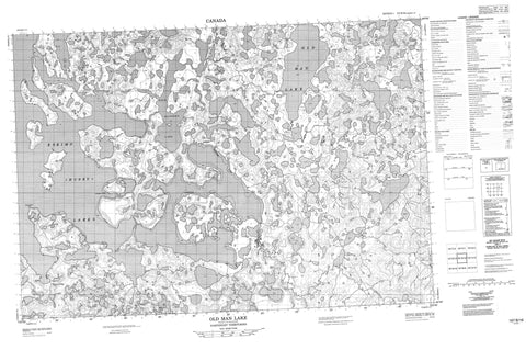 107B16 Old Man Lake Canadian topographic map, 1:50,000 scale