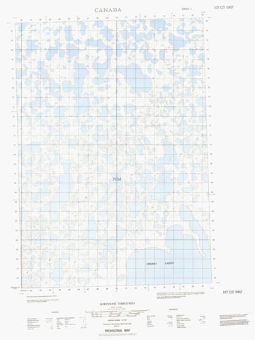 107C02E No Title Canadian topographic map, 1:50,000 scale