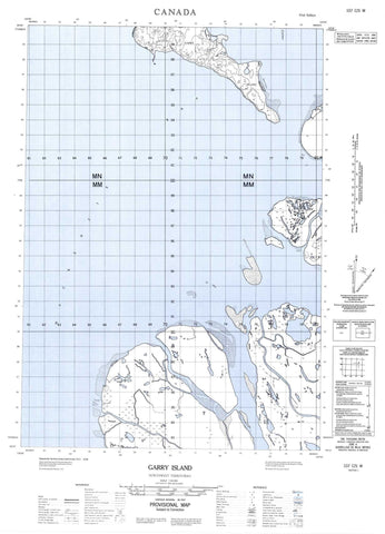 107C05W Garry Island Canadian topographic map, 1:50,000 scale