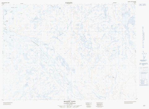 107D09 Mitten Cove Canadian topographic map, 1:50,000 scale