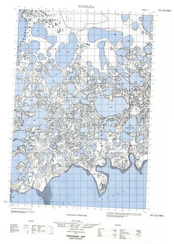 107D12W No Title Canadian topographic map, 1:50,000 scale