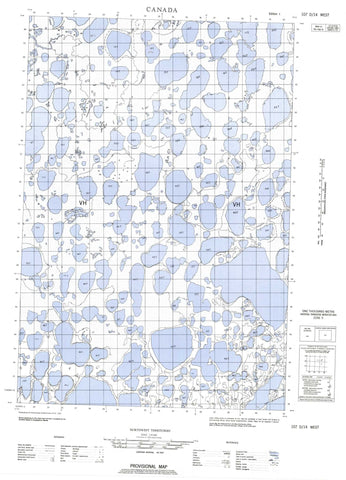107D14W No Title Canadian topographic map, 1:50,000 scale