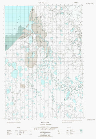 107D16E Stanton Canadian topographic map, 1:50,000 scale