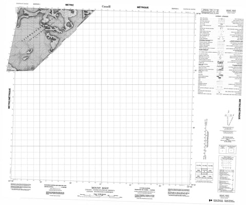 114I14 Mount Root Canadian topographic map, 1:50,000 scale