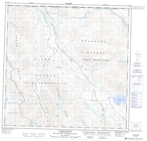 114P15 Parton River Canadian topographic map, 1:50,000 scale