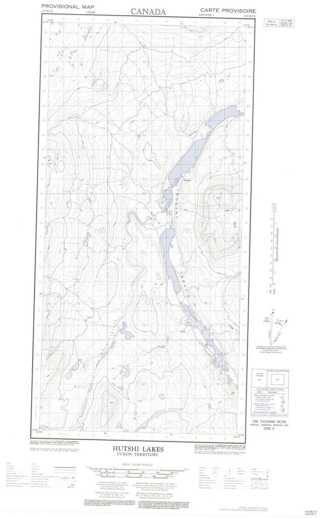 Buy Hutshi Lakes Topo Map 115h02e Yellowmaps Map Store 4623
