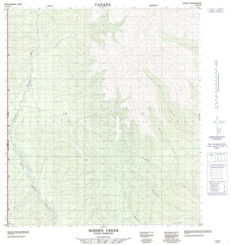 115N10 Borden Creek Canadian topographic map, 1:50,000 scale