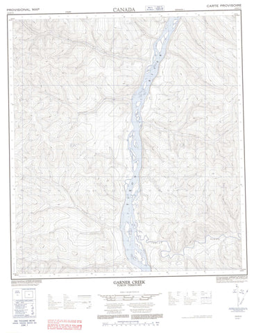 115O13 Garner Creek Canadian topographic map, 1:50,000 scale