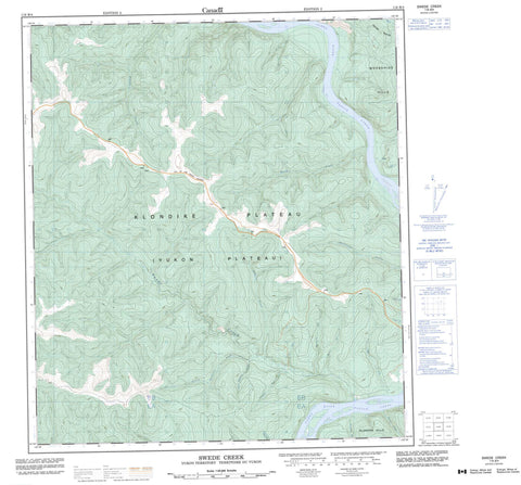 116B04 Swede Creek Canadian topographic map, 1:50,000 scale