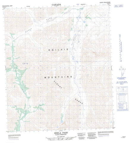 116B10 Seela Pass Canadian topographic map, 1:50,000 scale