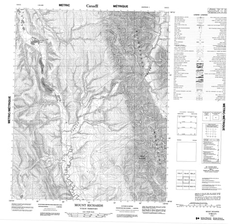 116I01 Mount Richards Canadian topographic map, 1:50,000 scale