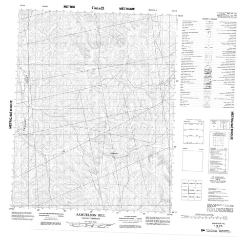116I06 Samuelson Hill Canadian topographic map, 1:50,000 scale