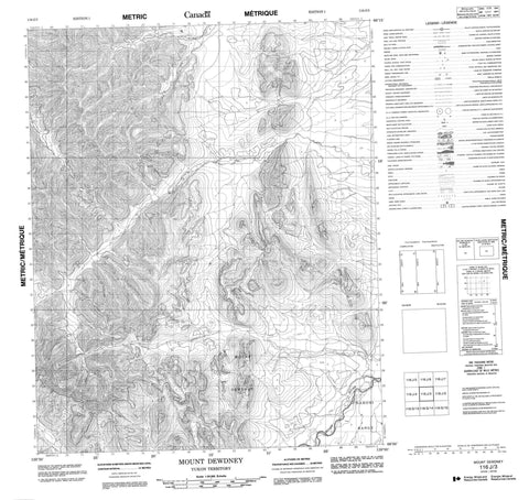 116J03 Mount Dewdney Canadian topographic map, 1:50,000 scale