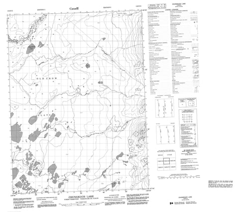 116O15 Chungkuch Lake Canadian topographic map, 1:50,000 scale