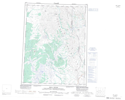 116P Bell River Canadian topographic map, 1:250,000 scale