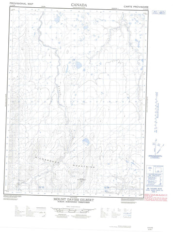 117A09W Mount Davies Gilbert Canadian topographic map, 1:50,000 scale