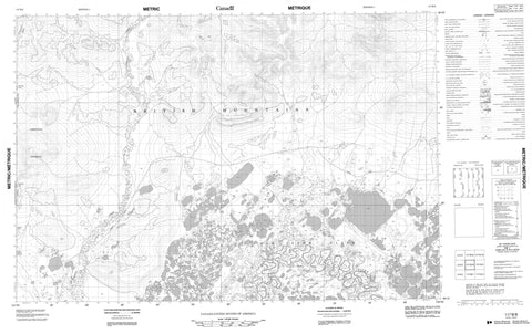 117B08 No Title Canadian topographic map, 1:50,000 scale
