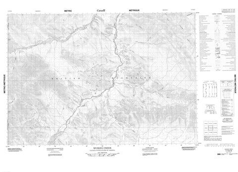 117B16 Muskeg Creek Canadian topographic map, 1:50,000 scale