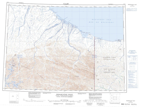 117C Demarcation Point Canadian topographic map, 1:250,000 scale