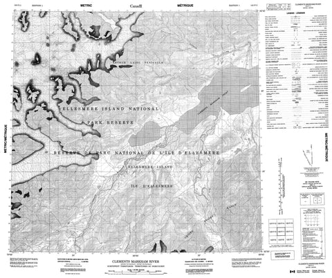 120F11 Clements Markham River Canadian topographic map, 1:50,000 scale