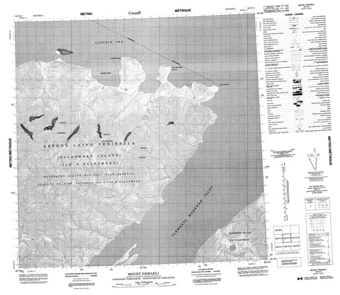 120F15 Mount Disraeli Canadian topographic map, 1:50,000 scale