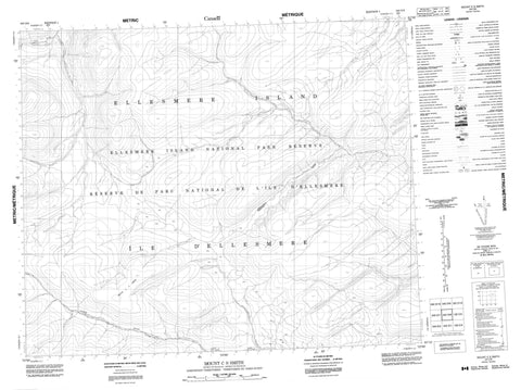 340D08 Mount C S Smith Canadian topographic map, 1:50,000 scale