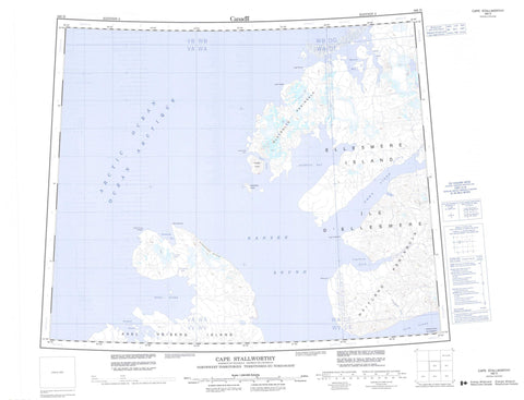 560D Cape Stallworthy Canadian topographic map, 1:250,000 scale