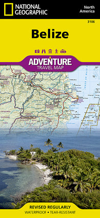Buy map Belize AdventureMap by National Geographic Maps
