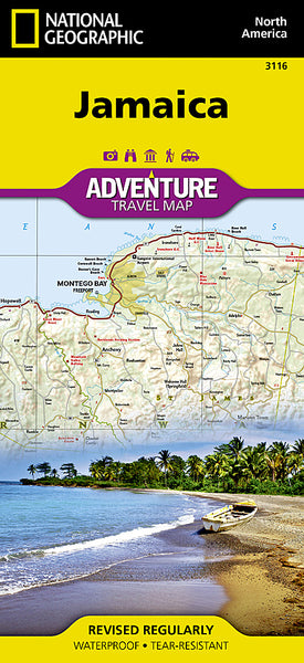 Buy map Jamaica Adventure Map 3116 by National Geographic Maps