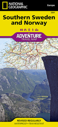 Buy map Sweden, Southern, and Norway Adventure Map 3301 by National Geographic Maps