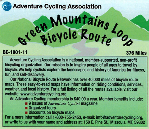 Buy map Green Mountains Loop Bicycle Route