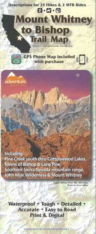 Buy map Mount Whitney to Bishop Trail Map